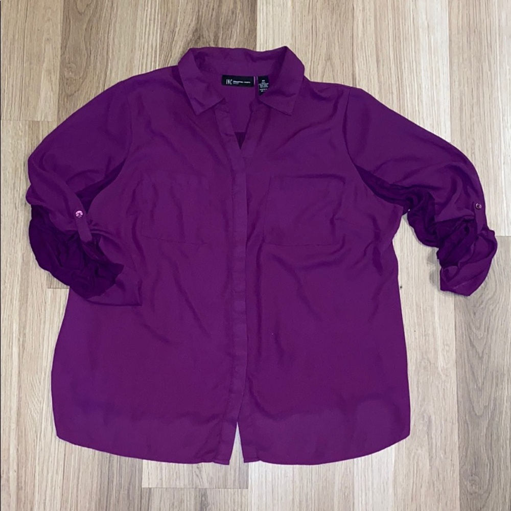 INC Button Up Blouse 2X